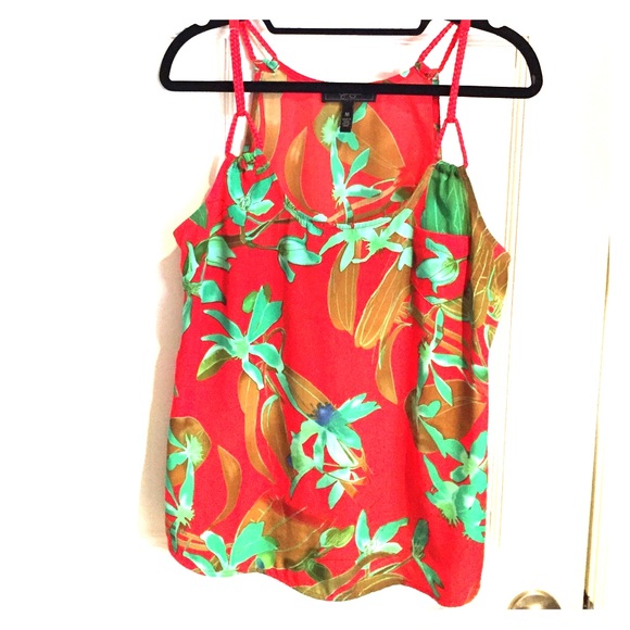 Jessica Simpson red floral top size medium - Picture 1 of 1
